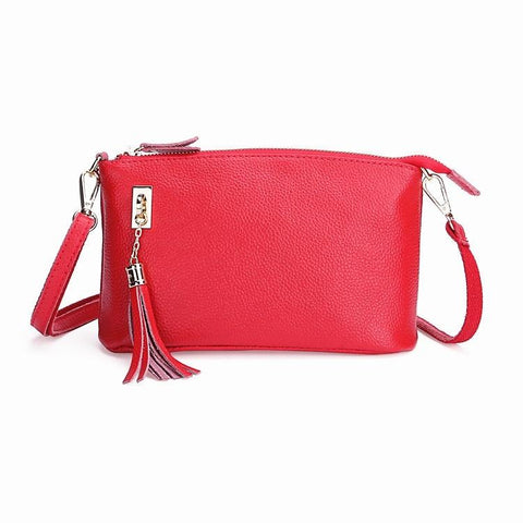 Fringed One Shoulder Bag For Women Large Capacity Casual Red Women's Bags & Handbags