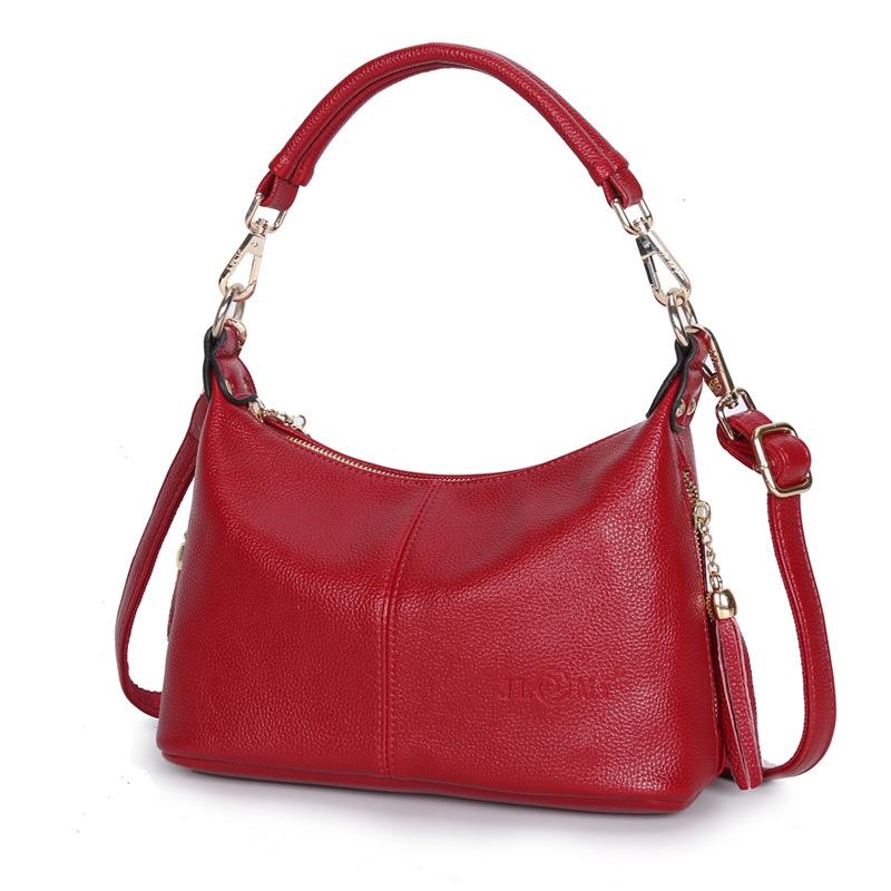 Stylish Middle Aged Women Shoulder Bag Red Women's Bags & Handbags