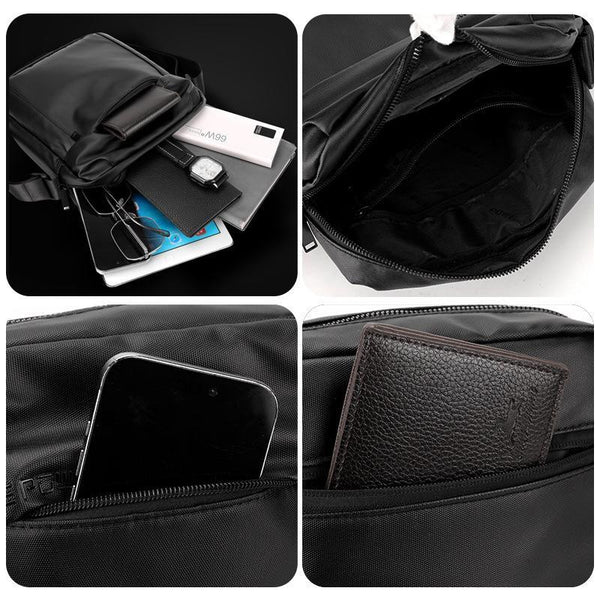Large Capacity Men Messenger Bag For Travel & Commuting Black Bags