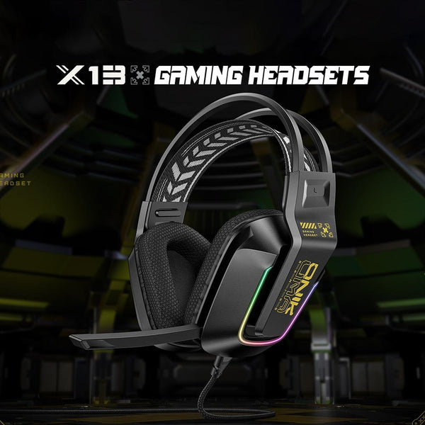 Rgb Gaming Headset With Microphone 2.2M Length Black Headsets
