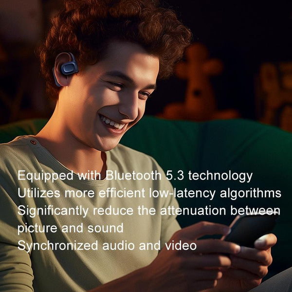 Crystal Air Conduction Bluetooth Earphones Openbuds Ows White Earbuds