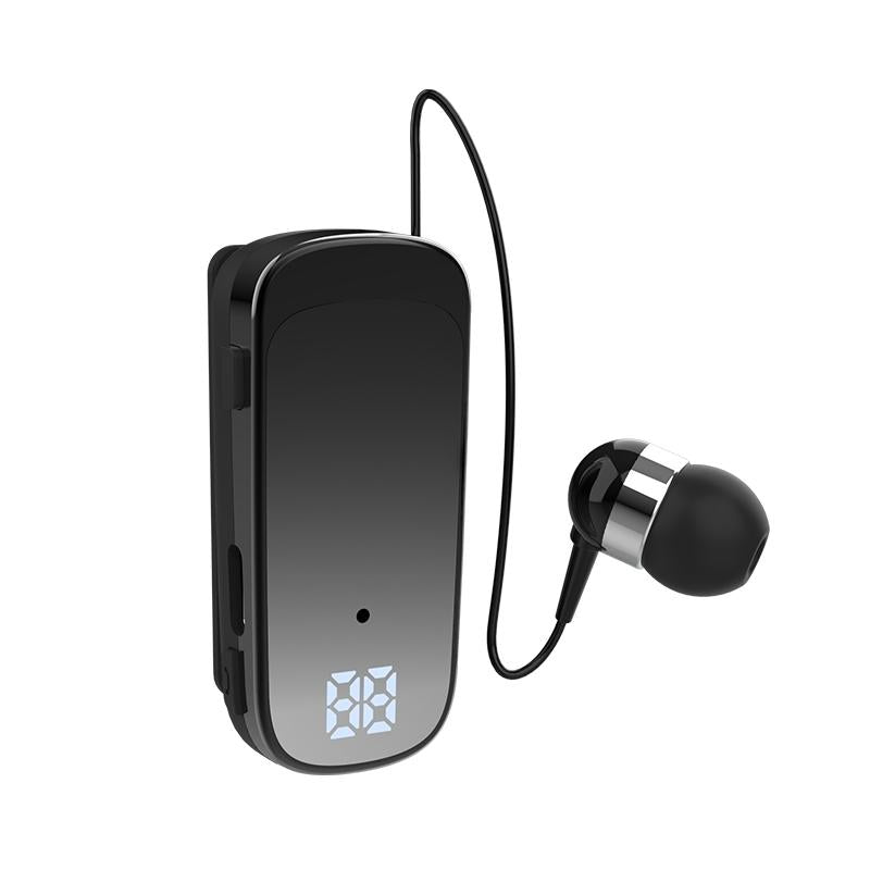 K65 Wireless Business Retractable Cable Black Earbuds