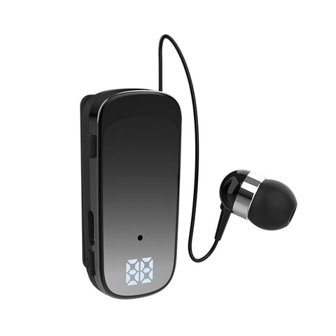 K65 Wireless Business Retractable Cable Black Earbuds