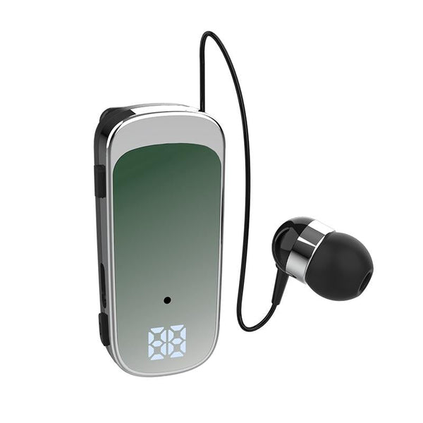 K65 Wireless Business Retractable Cable Black Earbuds