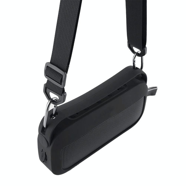 Silicone Protective Case For Bose Soundlink Flex Speaker With Shoulder Strap Black Cases Covers & Skins