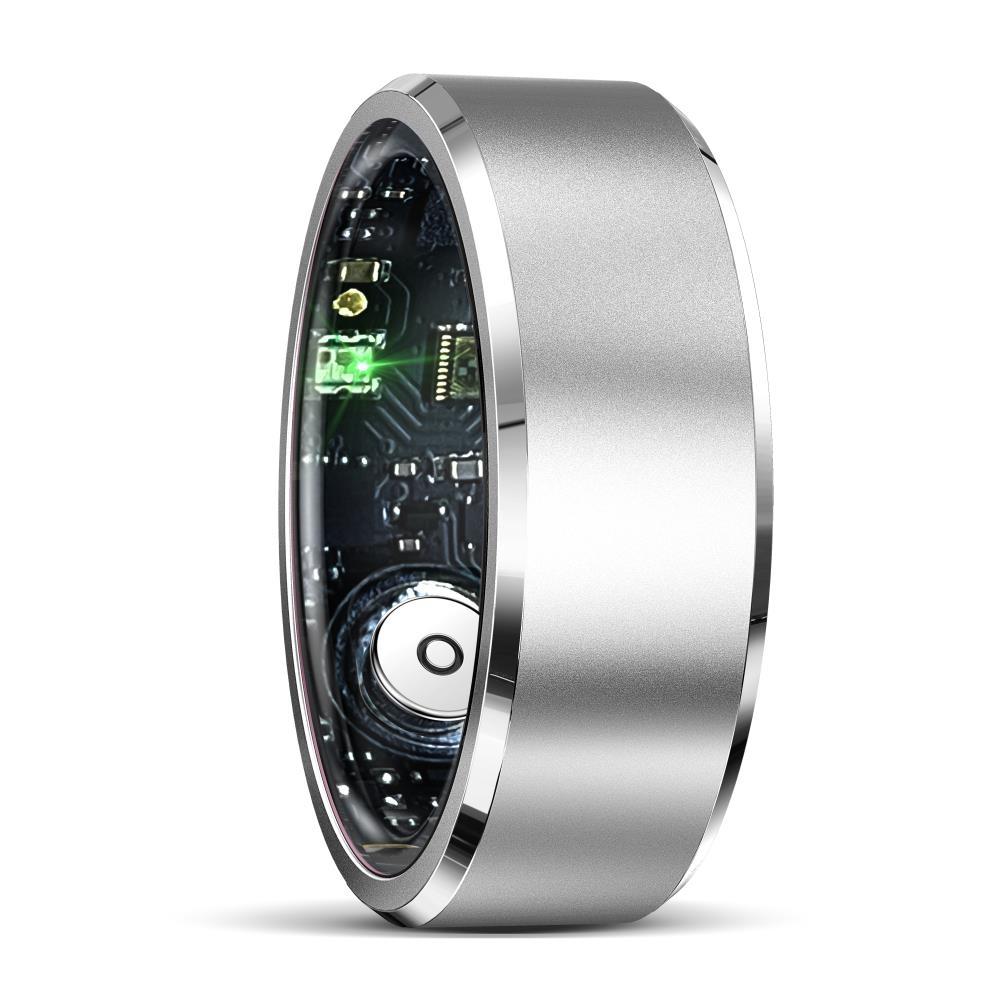 Smart Ring For Health Monitoring And Multiple Sports Modes R5 Size 8 Silver Activity Trackers