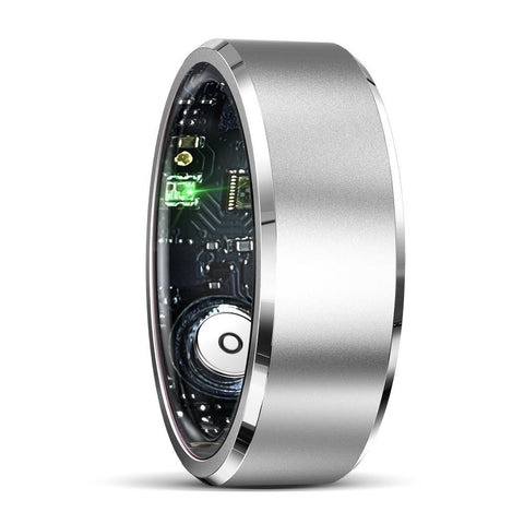 Smart Ring For Health Monitoring And Multiple Sports Modes R5 Size 8 Silver Activity Trackers