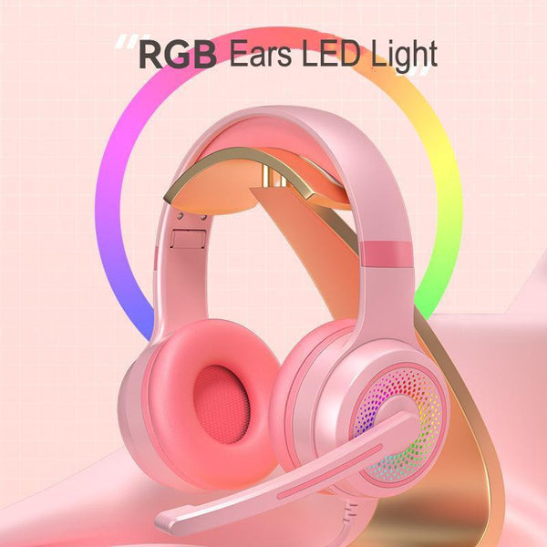 Led Bass Stereo Gaming Headset With Mic Blue Headsets