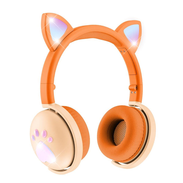 7.1 Surround Sound Cat Ear Gaming Headset With Mic Black Headsets