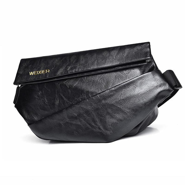 Compact Single Shoulder Crossbody Backpack For Men Black Bags