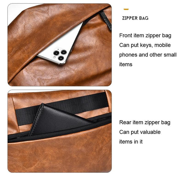 Compact Single Shoulder Crossbody Backpack For Men Black Bags