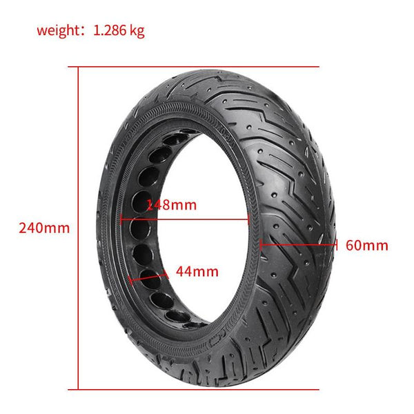 Solid Honeycomb 10X2.5 Explosion Proof Tire For Ninebot Max G30 Scooter Black Accessories Parts