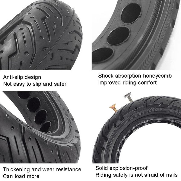 Solid Honeycomb 10X2.5 Explosion Proof Tire For Ninebot Max G30 Scooter Black Accessories Parts