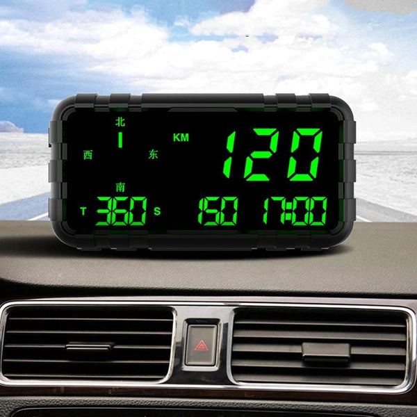 Universal Gps Head Up Display For Cars Speed Mileage Compass Black Speedometers