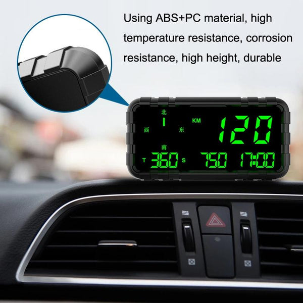 Universal Gps Head Up Display For Cars Speed Mileage Compass Black Speedometers