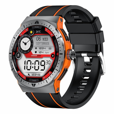1.43 Inch Bt5.3 Ip68 Sport Smart Watch Support Bluetooth Call / Message Notification Heart Rate Blood Pressure Health Monitor Orange Smart Watches