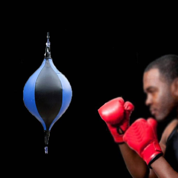 Suspended Boxing Training Ball Pear Shape Blue Black Punching Bags