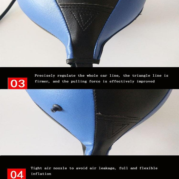 Suspended Boxing Training Ball Pear Shape Blue Black Punching Bags