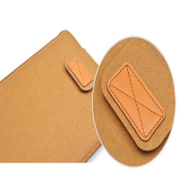 11 Inch Vertical Felt Laptop / Tablet Sleeve Bag Khaki Laptop Cases & Bags