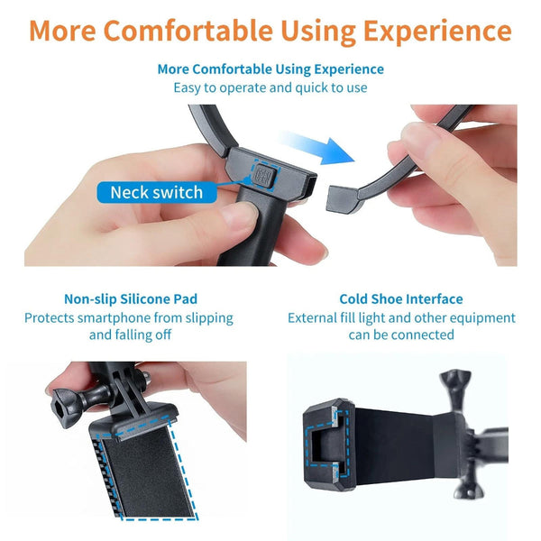 Neck Mount For Sports Camera And Mobile Phone Vlogging Audio Video Equipment Other Camera & Photo Accs