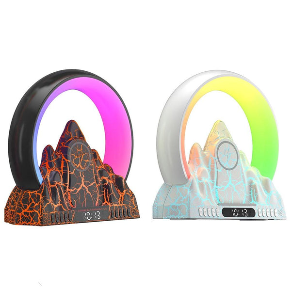 Wireless Charger With Alarm Clock & Bluetooth Speaker Black Audio Docks & Mini Speakers