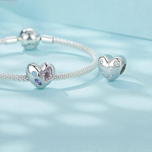 925 Sterling Silver Love Opal Diy Bracelet With Beads Charms & Pendants