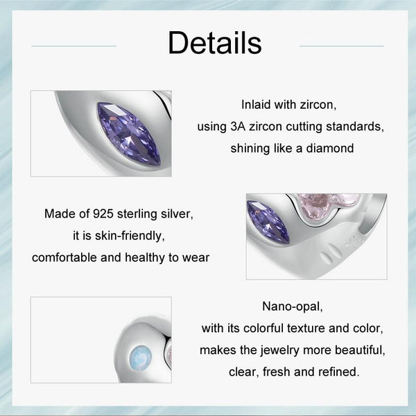 925 Sterling Silver Love Opal Diy Bracelet With Beads Charms & Pendants