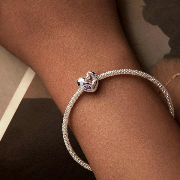 925 Sterling Silver Love Opal Diy Bracelet With Beads Charms & Pendants