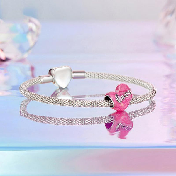 925 Sterling Silver Diy Heart Beads Charms & Pendants