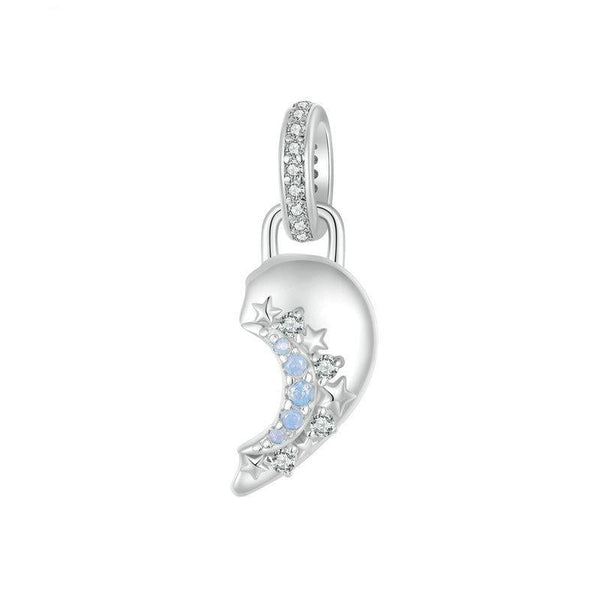 925 Sterling Silver Detachable Sun Moon Heart Pendant Charms & Pendants