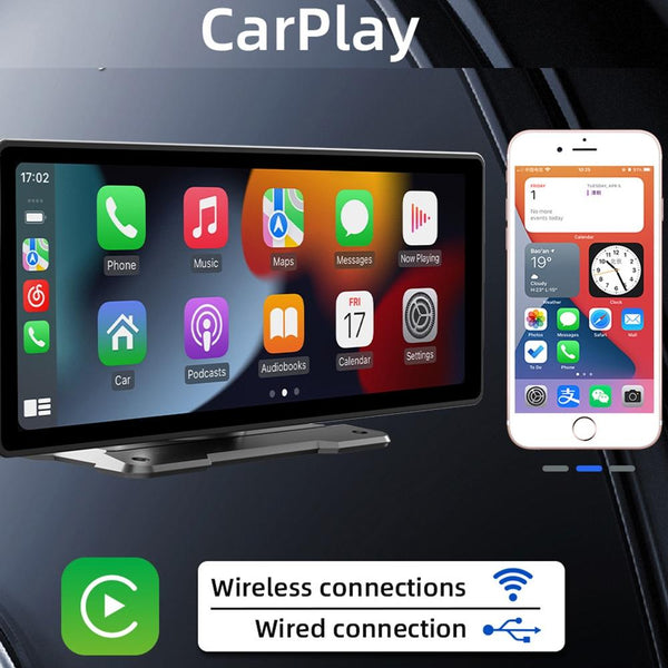 10.26 Inch Car Mp5 Player With Carplay / Android Auto Portable Black Other Car Audio