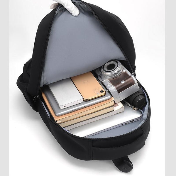 Versatile Solid Backpack For Teens & Adults Black Backpacks