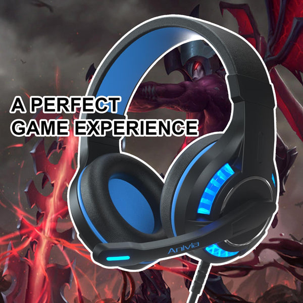 Gaming Headset With Mic Black / Blue Headsets