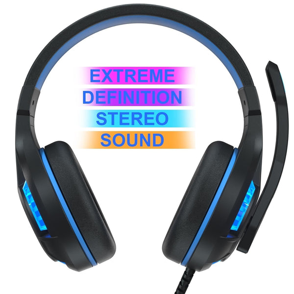 Gaming Headset With Mic Black / Blue Headsets