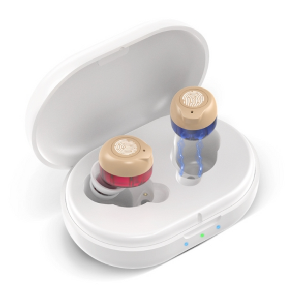 Young Sound Amplifier Compact Hearing Aid Red Blue Other Health Care