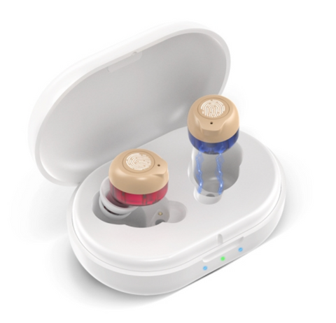 Young Sound Amplifier Compact Hearing Aid Red Blue Other Health Care