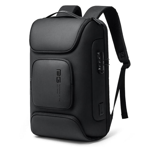 Waterproof Antitheft Men Backpack For 15.6 Laptop Travel Ready Black Bags