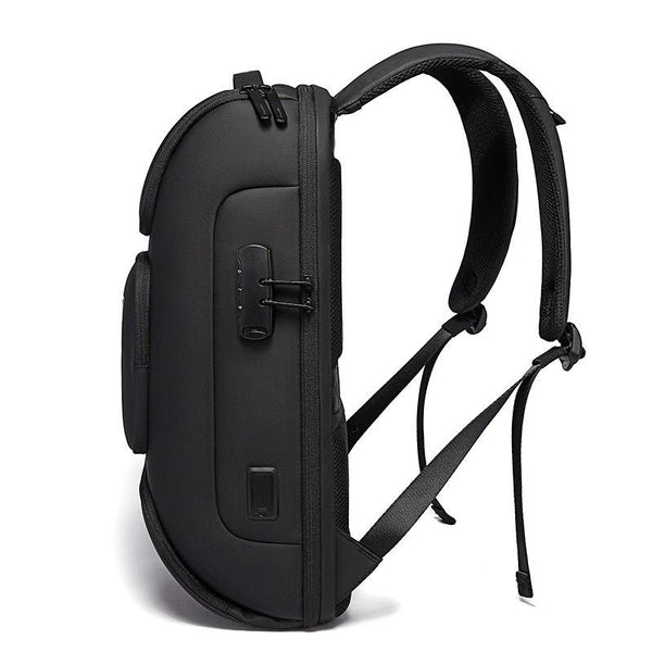 1 Sets Of Waterproof Antitheft Men Backpack For 15.6 Laptop Travel Ready Black Bags