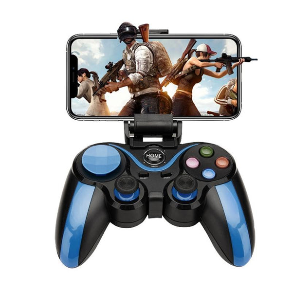 Wireless Bluetooth Game Handle For Android / Ios Phones With Holder Black Controllers & Attachments
