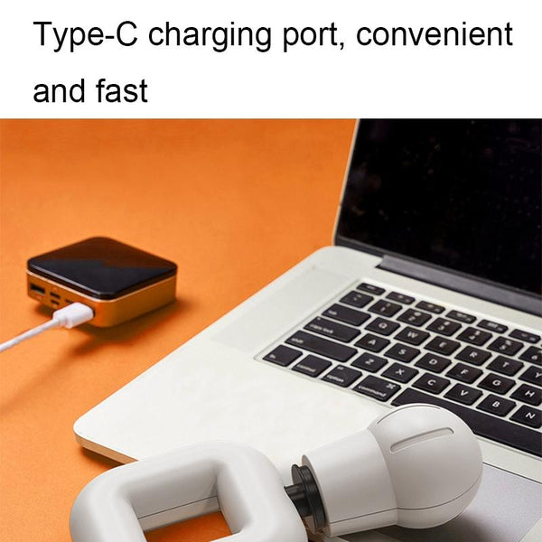 Wireless Fascia Gun For Muscle Relaxation_White Massagers