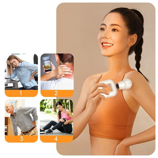 Wireless Fascia Gun For Muscle Relaxation_White Massagers