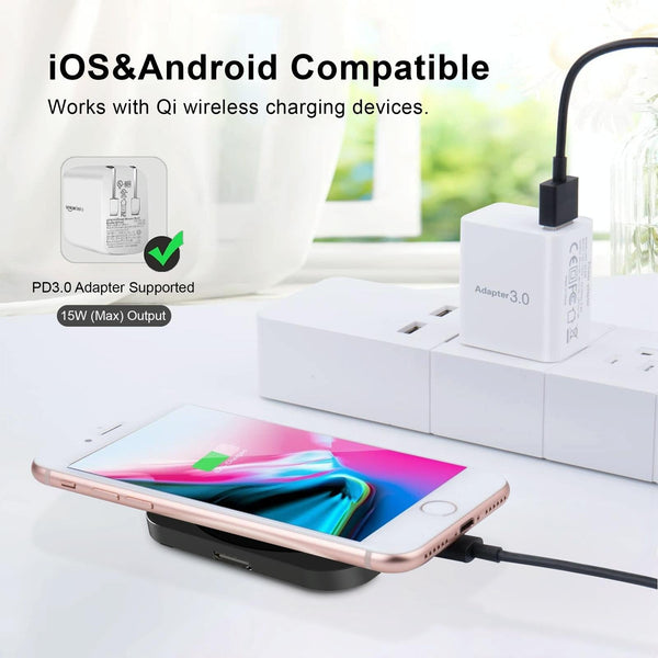 3 In 1 Wireless Charger For Iphone Airpods And Iwatch Black Chargers & Cradles