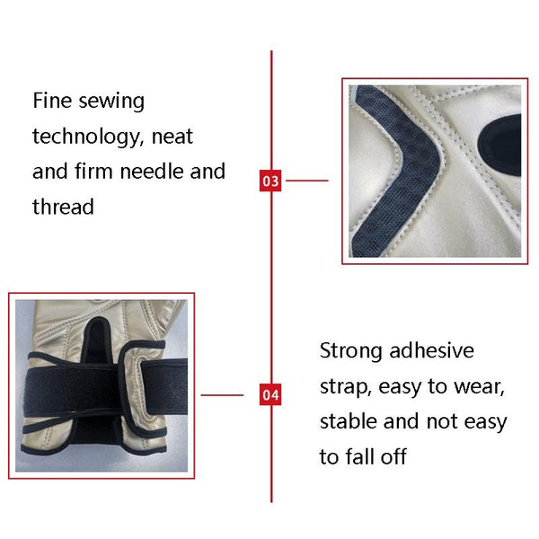 Pair Of Boxing Sanda Gloves Free Fighting Half Finger Black Gold Gloves Boxing