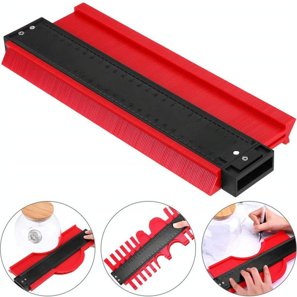 10 Inch Woodworking Contour Arc Gauge Tool Multifunctional Red Other Woodworking Equipment