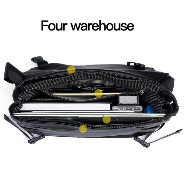 Waterproof Oxford Messenger Bag For Men Black Bags