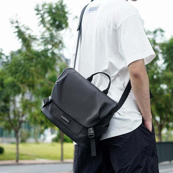 Waterproof Oxford Messenger Bag For Men Black Bags