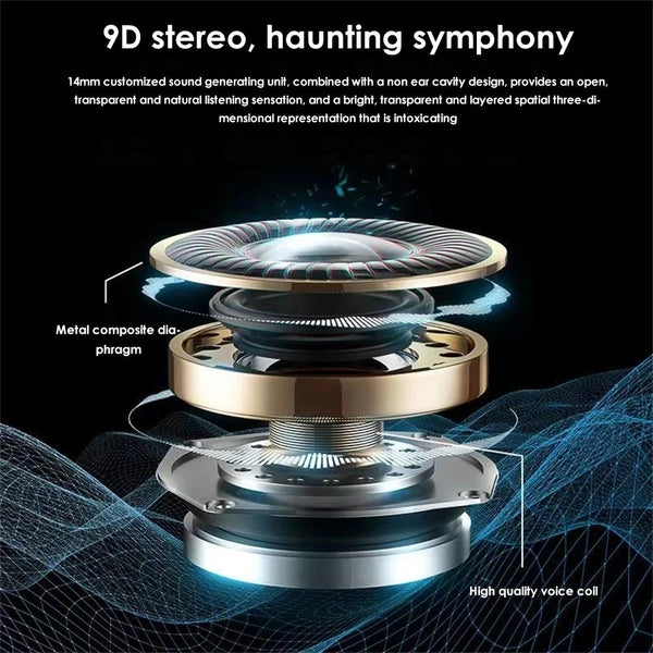 Waterproof Wireless Bluetooth Earphones With Led Display Black Earbuds