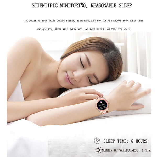 Smart Bracelet With Touch Screen Heart Monitoring Voice Control And Cycle Reminder White Activity Trackers