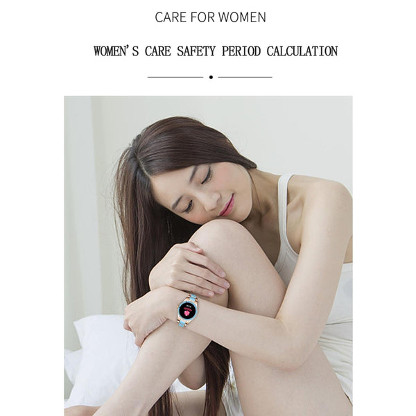 Smart Bracelet With Touch Screen Heart Monitoring Voice Control And Cycle Reminder White Activity Trackers