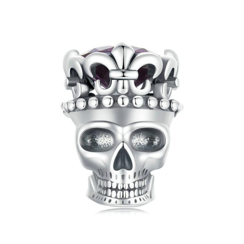 925 Sterling Silver Halloween Skull Beads Charms & Pendants